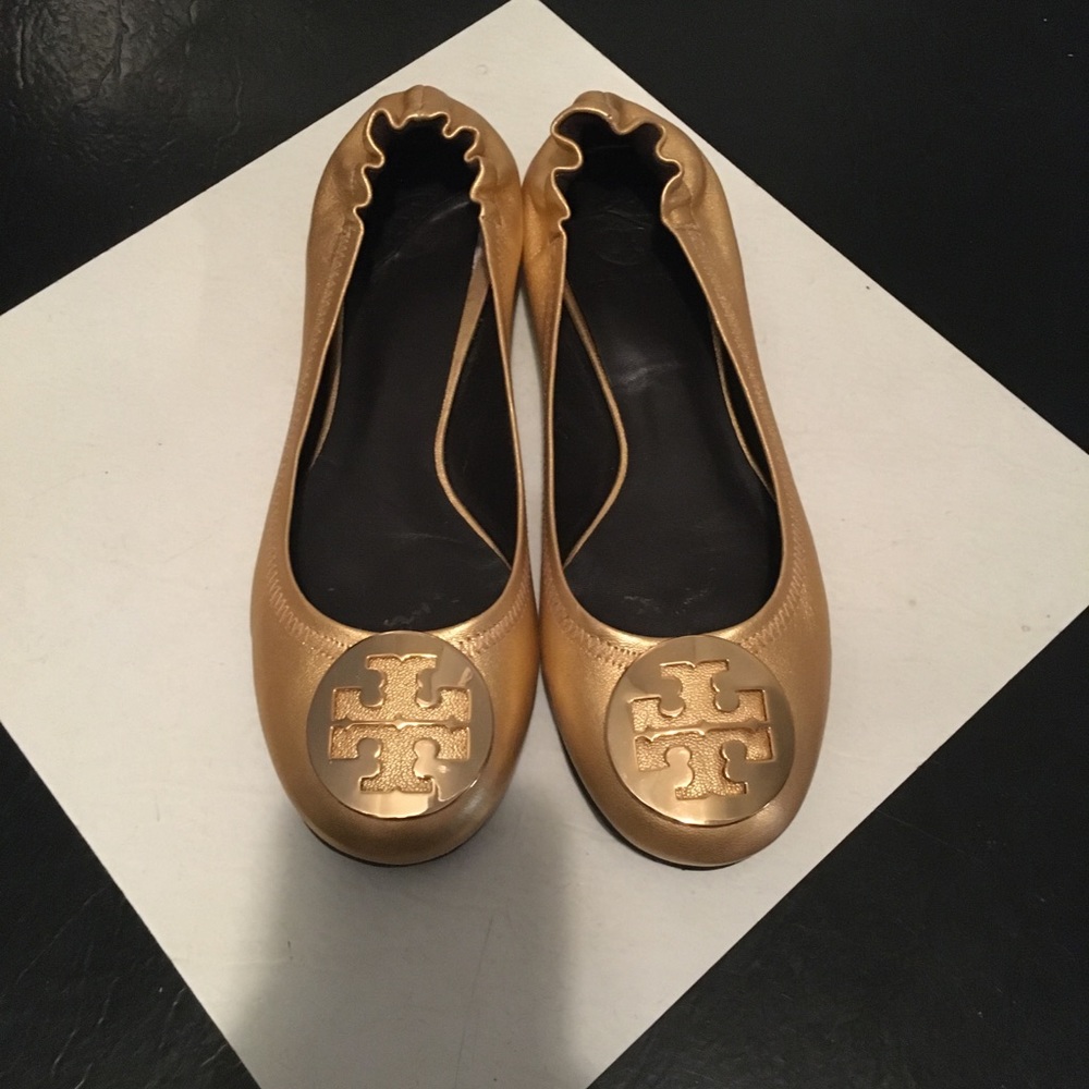 COPY - NEW Tory Burch Minnie Ballet Flats, Size 7, Gold
